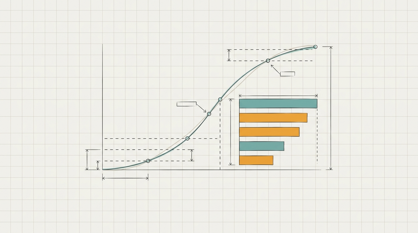Een stijgende capaciteit-over-tijd curve met een klein leaderboard